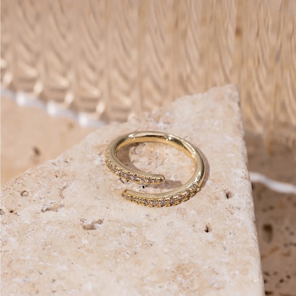 Neiman Marcus 14kt Gold Plated Eternity Ring - Picture 5 of 7
